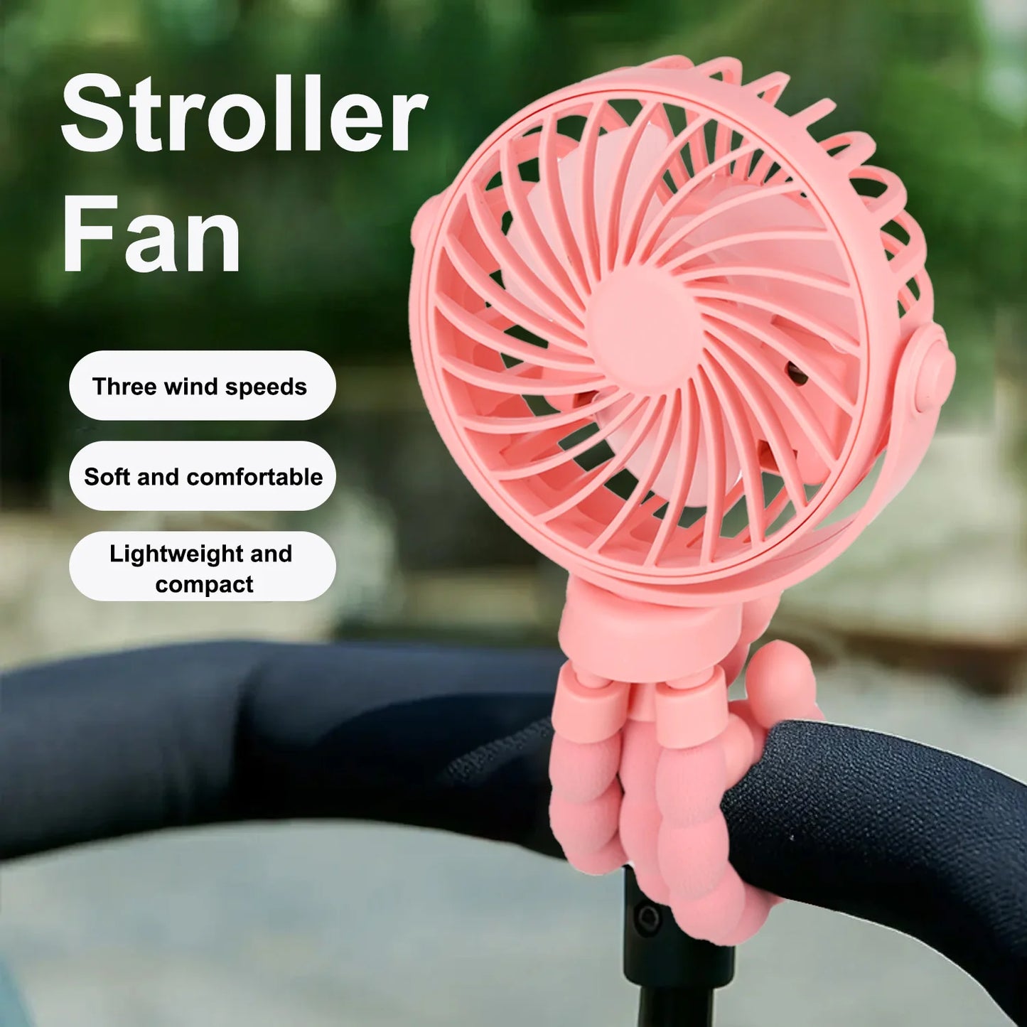 Mini Handheld Portable Octopus Fan Multi Functional Five In One Eyelash Fan Silent Home Dormitory Baby Stroller Multiple Scenes