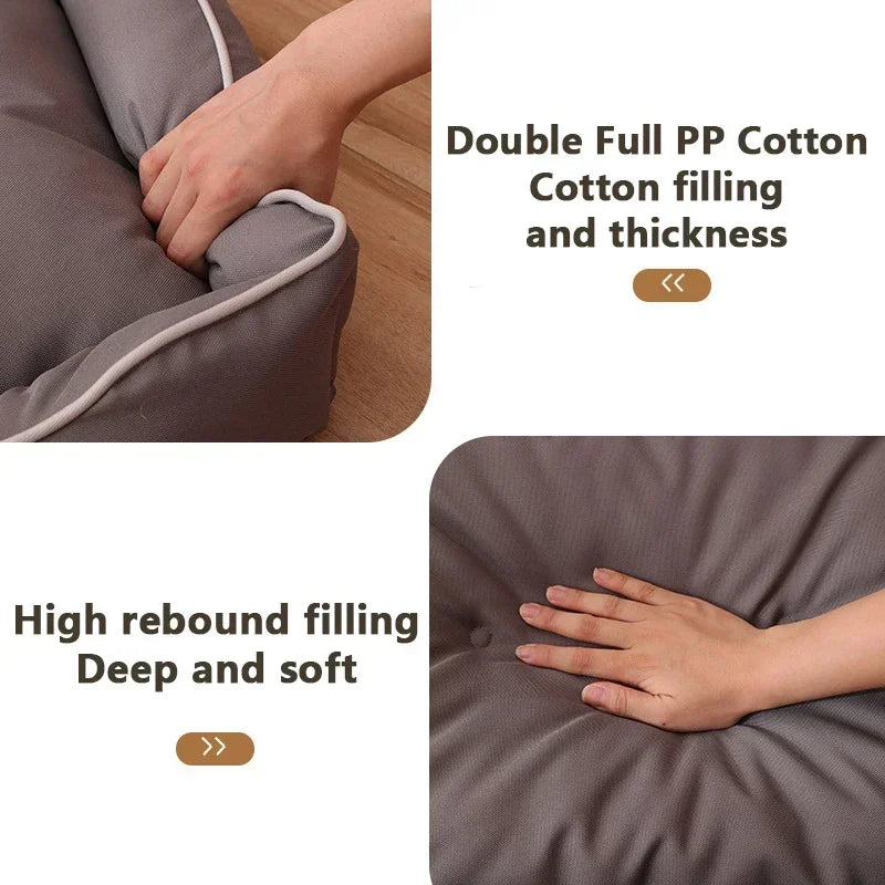 Waterproof 4-Season Dog Bed – Oxford Fabric & PP Cotton