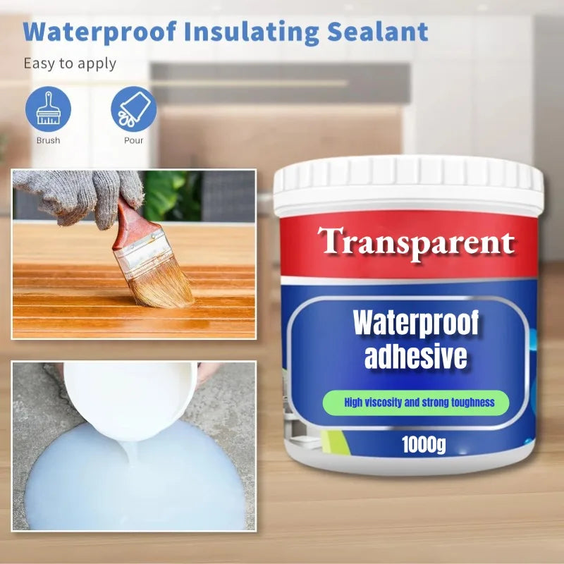 Invisible Waterproof Sealant for Leak Repairs / Clear Leak-Proof Coating – Crack & Roof Repair
