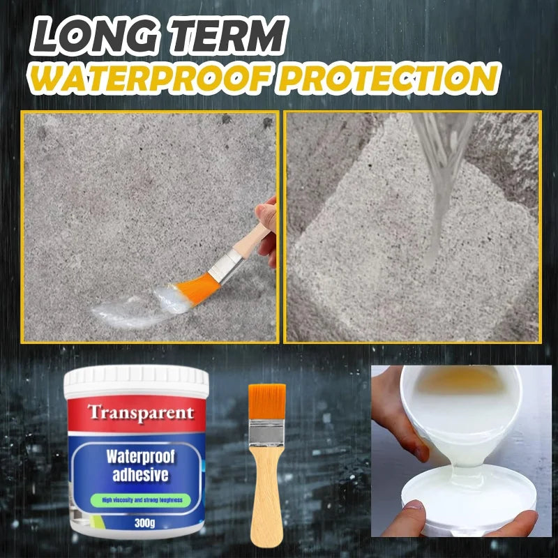 Invisible Waterproof Sealant for Leak Repairs / Clear Leak-Proof Coating – Crack & Roof Repair