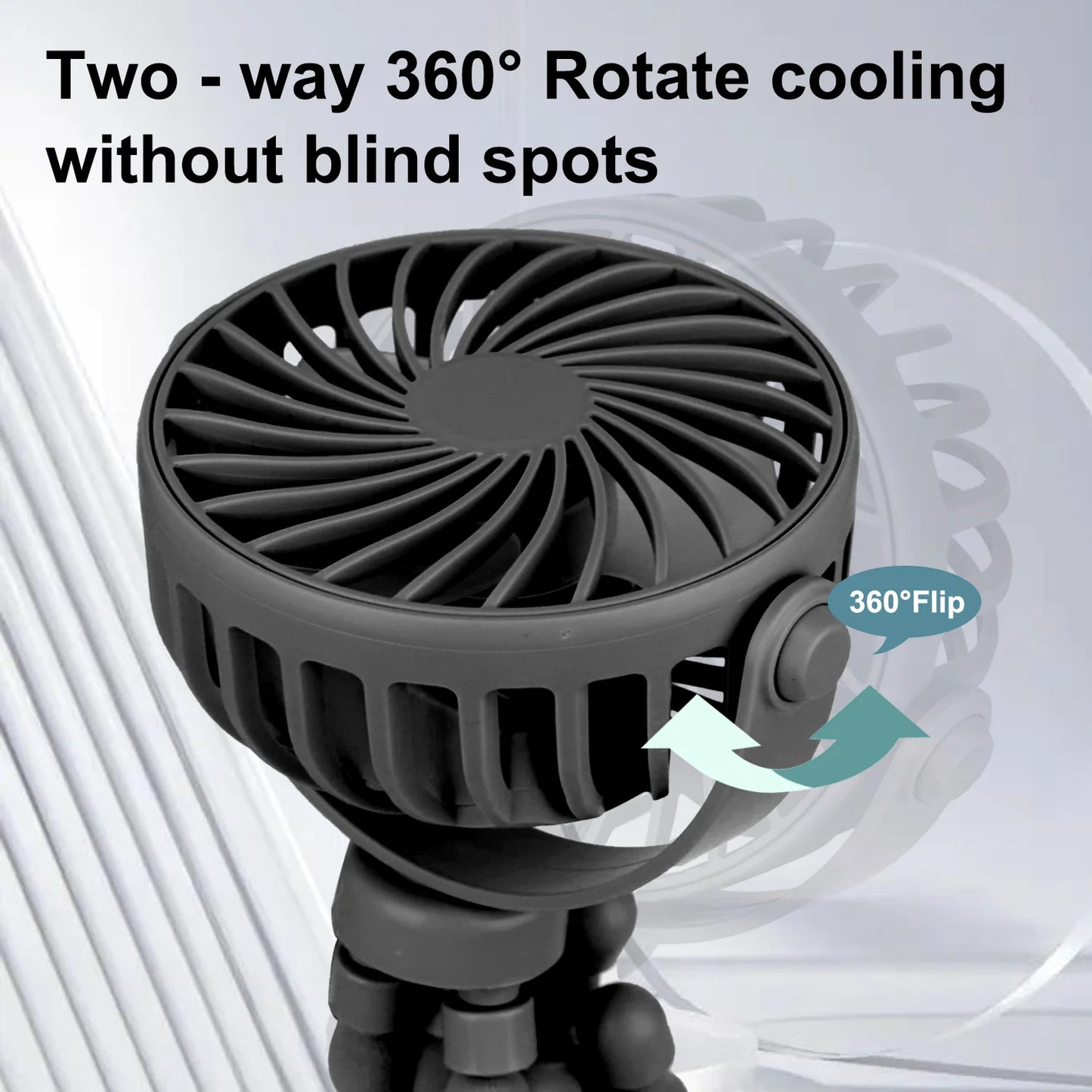 Mini Handheld Portable Octopus Fan Multi Functional Five In One Eyelash Fan Silent Home Dormitory Baby Stroller Multiple Scenes
