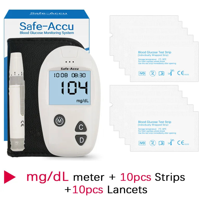 Accu Blood Glucose Meter 50/100pcs Test Strips Lancets Glucometer Kit for Diabetic Blood Sugar Monitor Medical Diabetes Tester