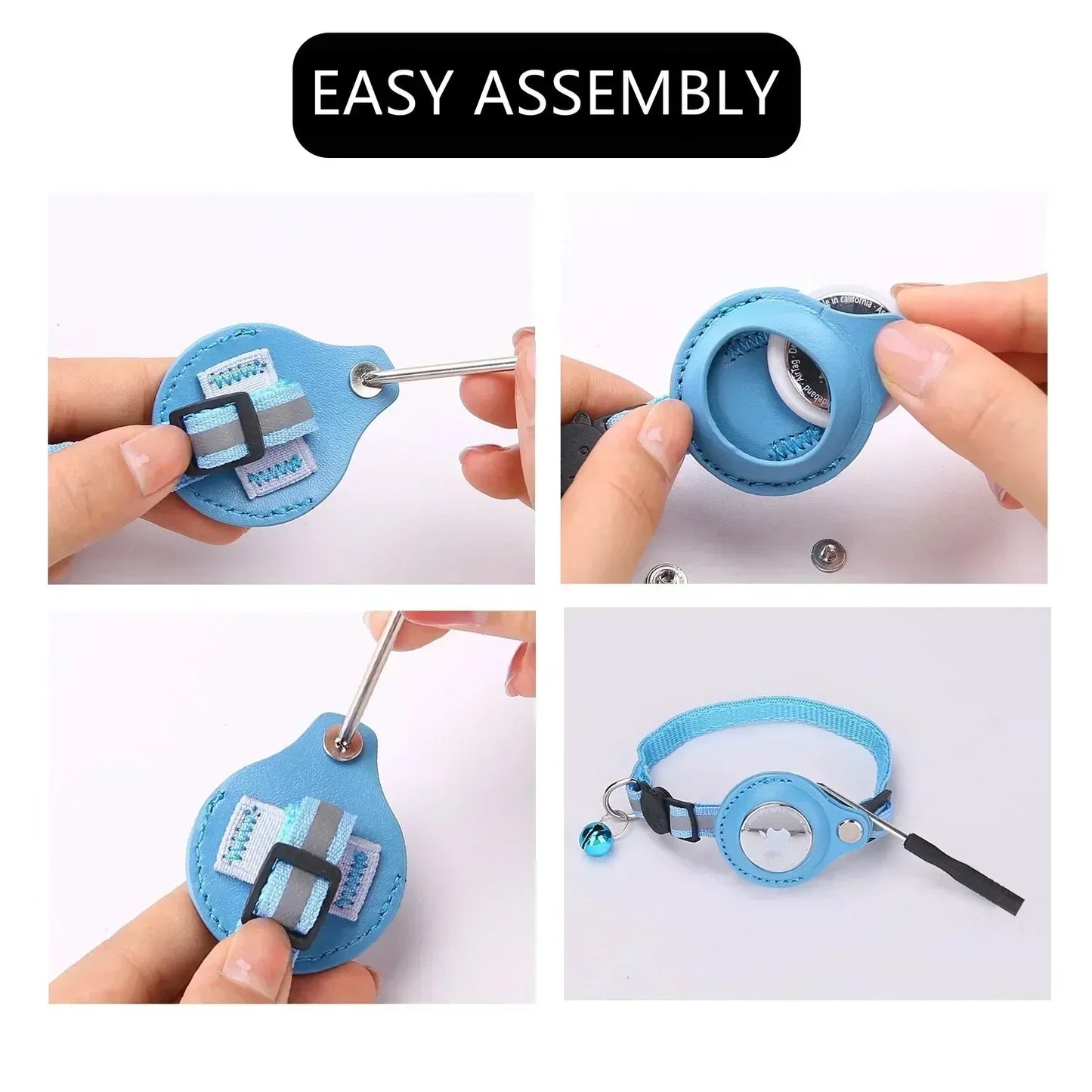 Airtag Cat Collar with Bell – Reflective & Anti-Lost/Reflective Cat Collar with Airtag Holder
