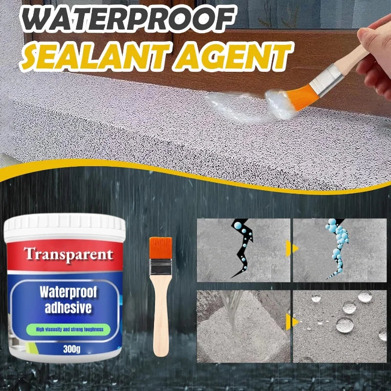 Invisible Waterproof Sealant for Leak Repairs / Clear Leak-Proof Coating – Crack & Roof Repair