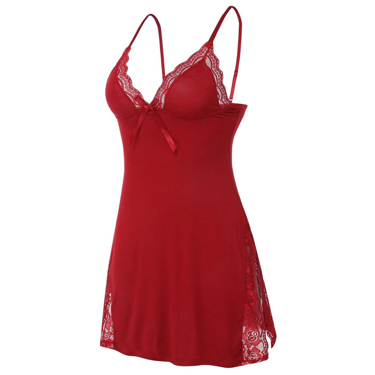 Sexy Silk Sleepdress – Plus Size Nightwear /Sexy Ice Silk Nightdress