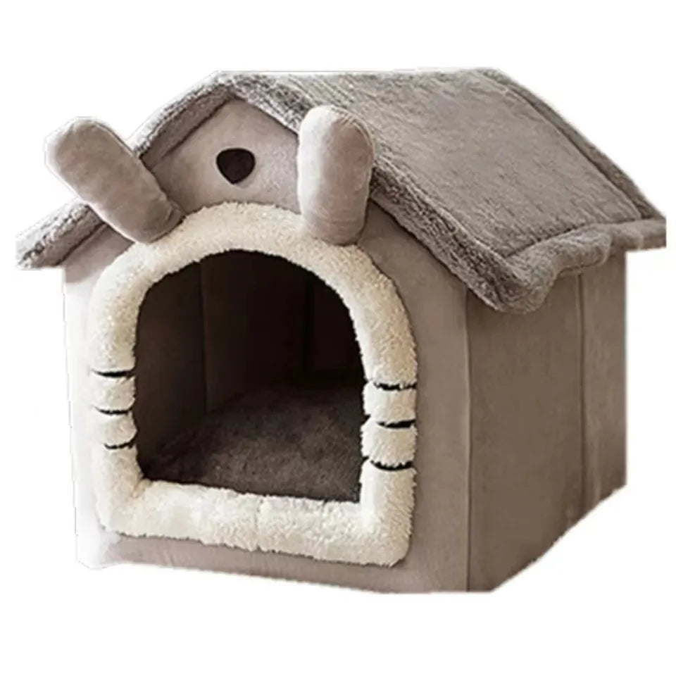 Foldable Pet House Bed for Cats & Small Dogs
