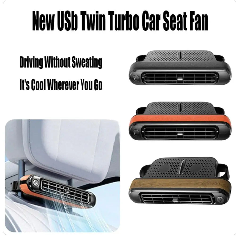 Backseat Turbo Car Fan / Quiet Car Cooling Fan / USB Car Fan – Cool & Compact