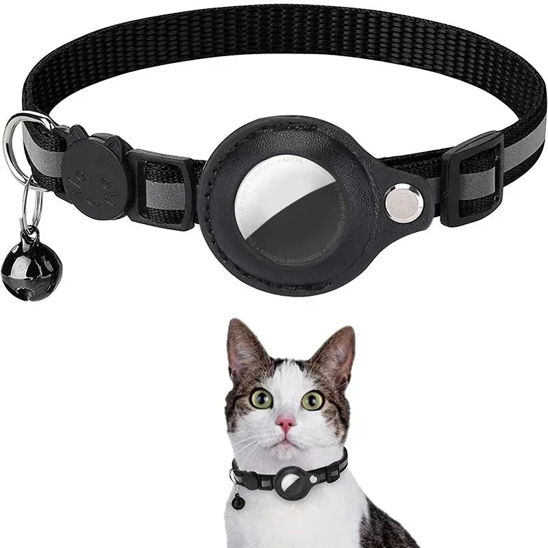 Airtag Cat Collar with Bell – Reflective & Anti-Lost/Reflective Cat Collar with Airtag Holder