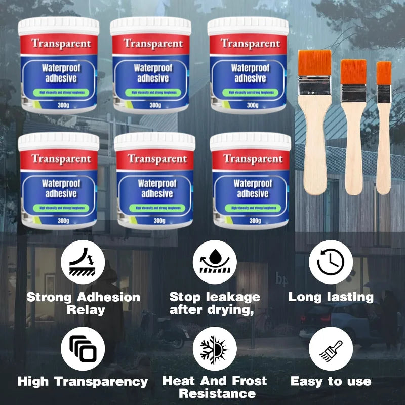 Invisible Waterproof Sealant for Leak Repairs / Clear Leak-Proof Coating – Crack & Roof Repair