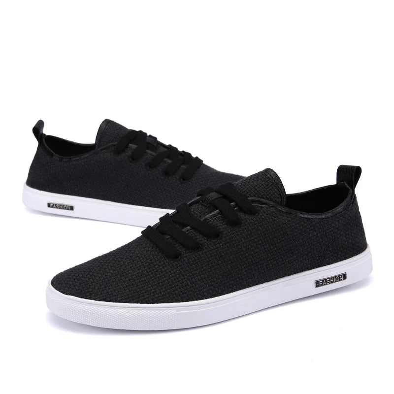Fashion Beige Canvas Shoes Men's Skateboarding Shoes Flat Casual Shoes Men Walking Shoes Light Breathable Driving Shoes For Men