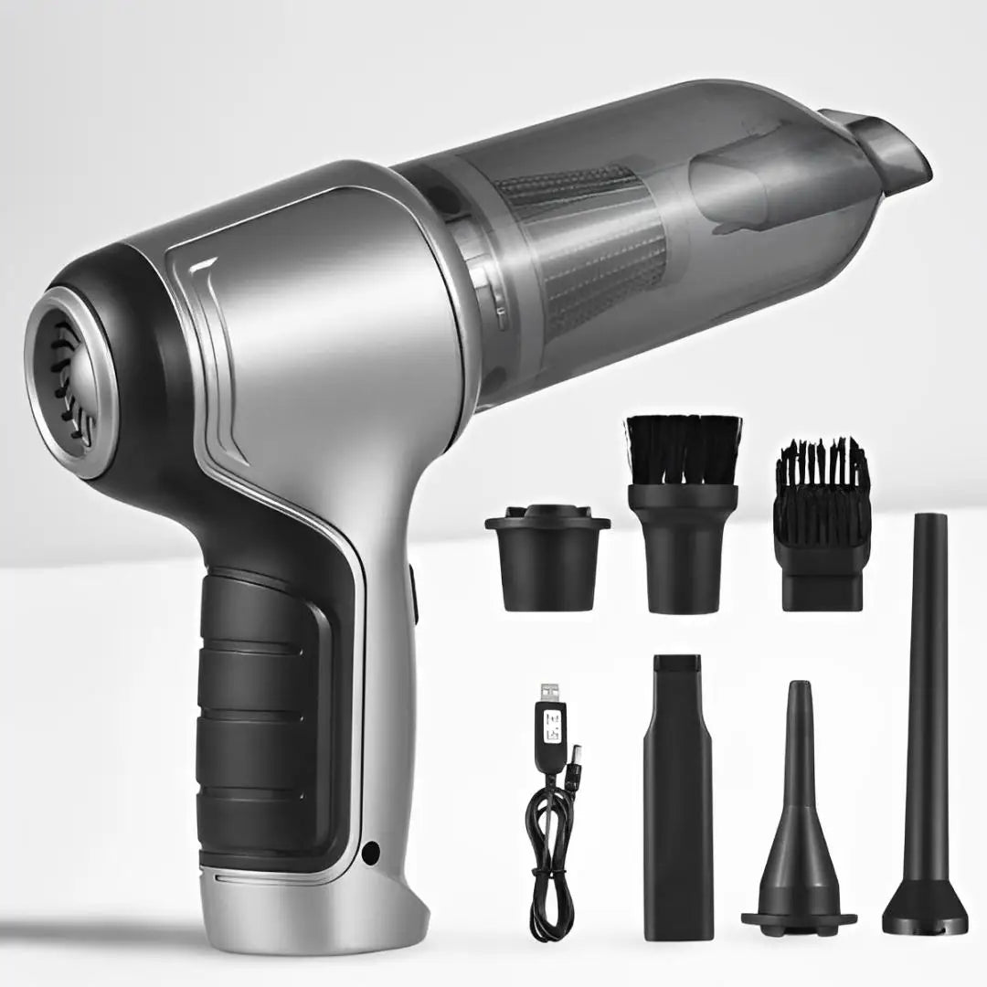 Mini Wireless Car Vacuum – Powerful & Portable Cleaning / 2-in-1 Car & Home Vacuum – Strong Suction, Cordless Use