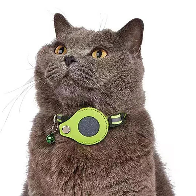 Airtag Cat Collar with Bell – Reflective & Anti-Lost/Reflective Cat Collar with Airtag Holder