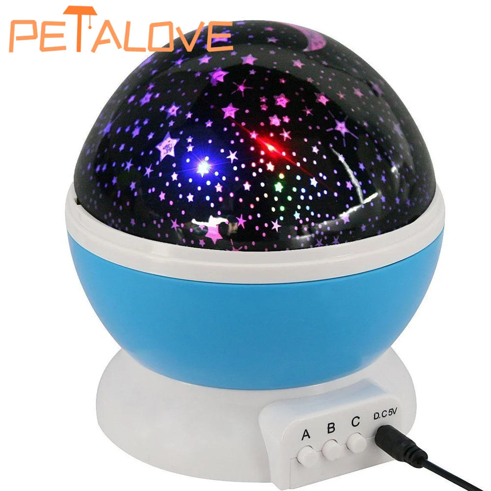 Galaxy Projector Starry Sky Rotating LED Night Light Planetarium Children Bedroom Star Night Lights Moon Light Kids Gift Lamp