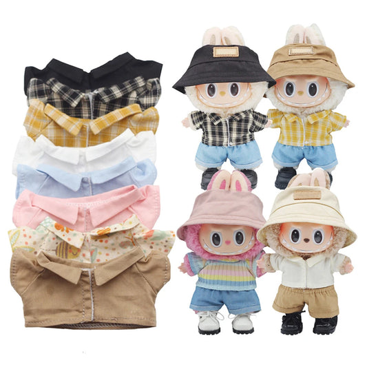 EXO Labubu Doll Outfit – 15/17cm Shirt & Shorts Set