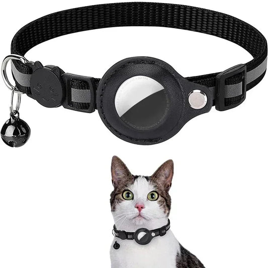 Airtag Cat Collar with Bell – Reflective & Anti-Lost/Reflective Cat Collar with Airtag Holder